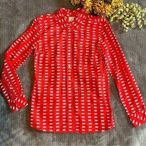 Gap Red Coffee Button-Up Shirt